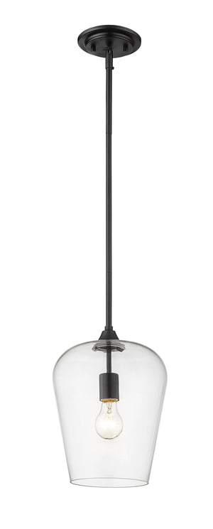 Joliet 1 Light Pendant in Matte Black Finish