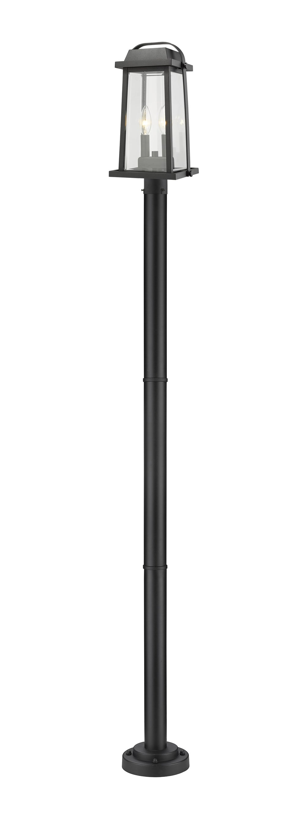 Millworks 2 Light Outdoor Post Mounted Fixture in Black Finish