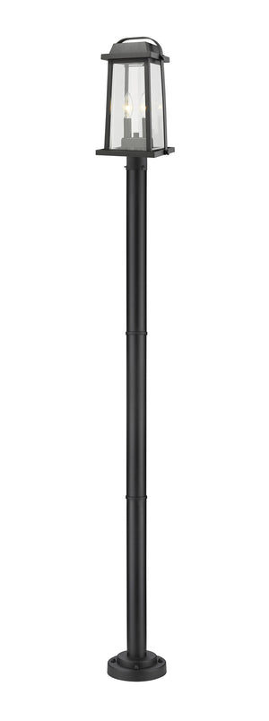 Millworks 2 Light Outdoor Post Mounted Fixture in Black Finish