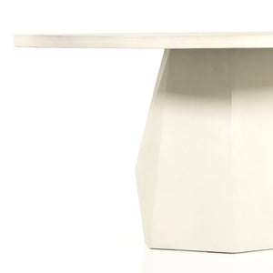 Bowman Outdoor Dining Table 60" In White