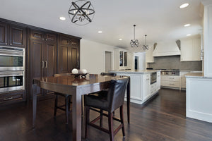 Cavallo 5 Light Pendant in Hammered Black + Chrome Finish