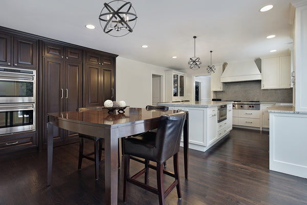 Cavallo 5 Light Pendant in Hammered Black + Chrome Finish