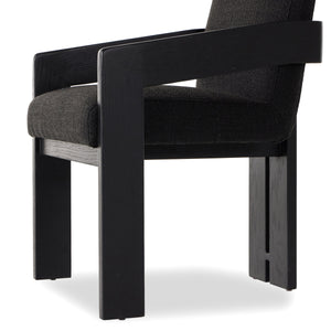 Roxy Dining Armchair In Gibson Black