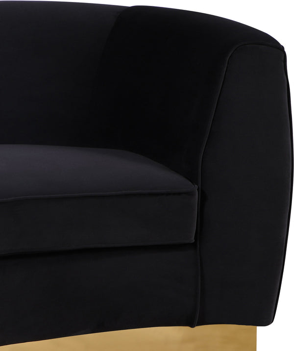 Crystal Chair In Black Velvet and Gold