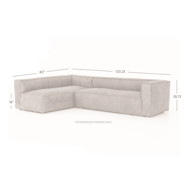NOLITA 2-PIECE SECTIONAL-NATURAL WASHED