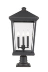 Beacon 3 Light Outdoor Pier Mounted Fixture in Oil Rubbed Bronze Finish