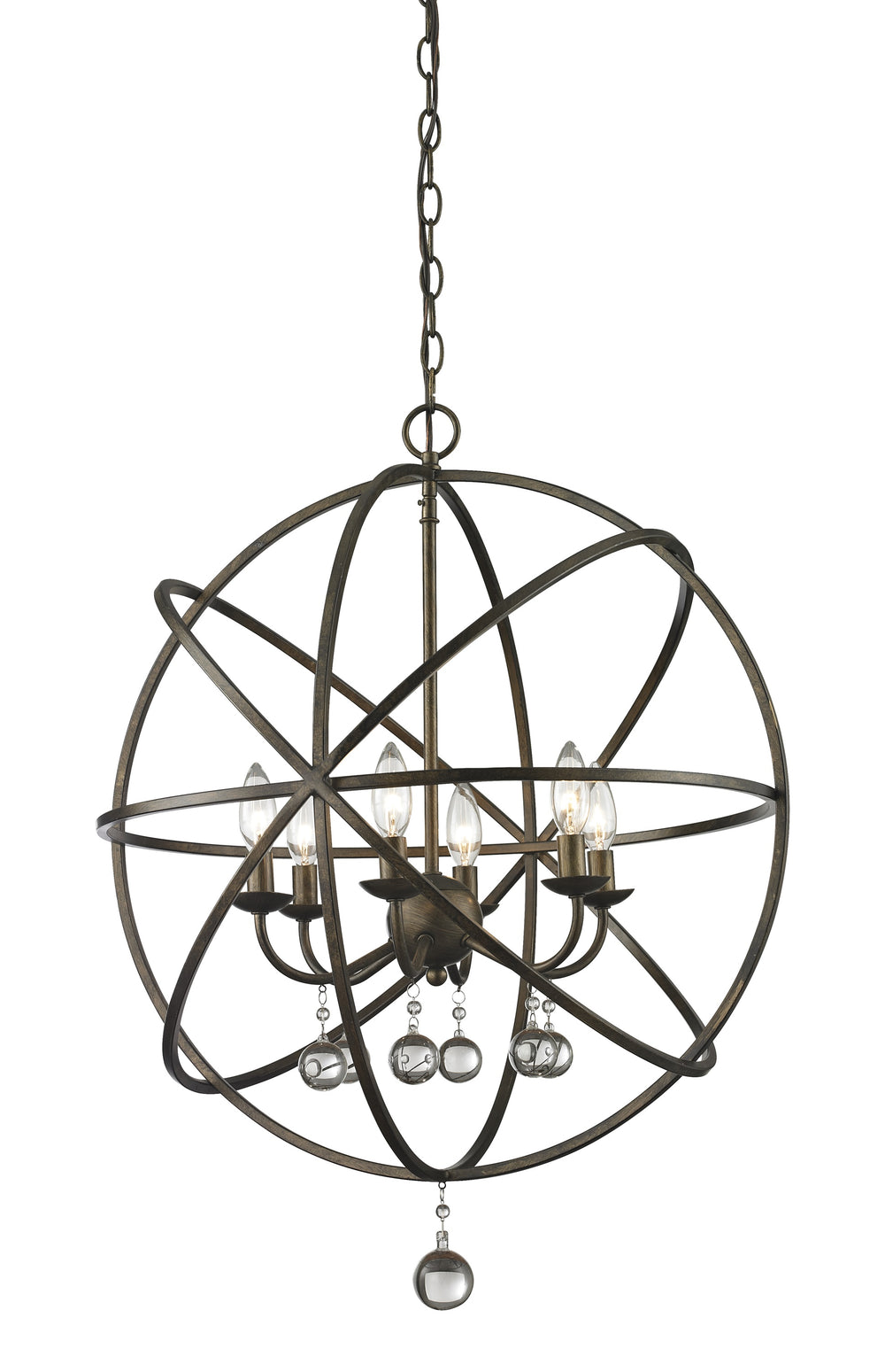 Acadia 6 Light Pendant in Golden Bronze Finish