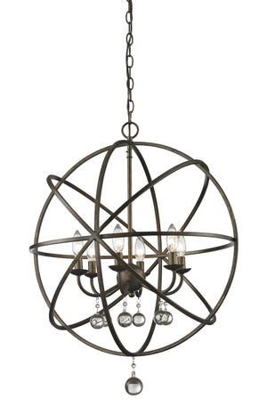 Acadia 6 Light Pendant in Golden Bronze Finish