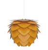 Aluvia Medium Plug-In Pendant in Saffron with White Cord