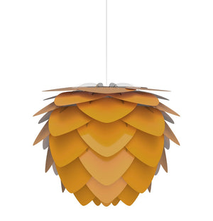 Aluvia Medium Plug-In Pendant in Saffron with White Cord