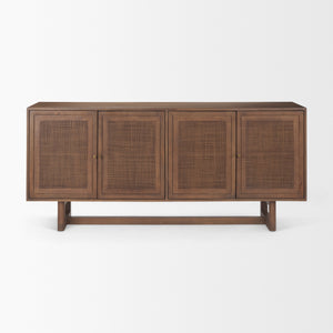 Grier Medium Brown Solid Wood W/Cane Sideboard