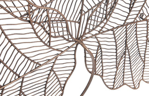 Tri Leaf Wall Art, Medium, Metal, Copper/Black