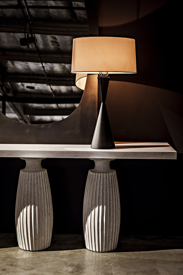 Evelyn Console in White Wash Mahogany and Veneer