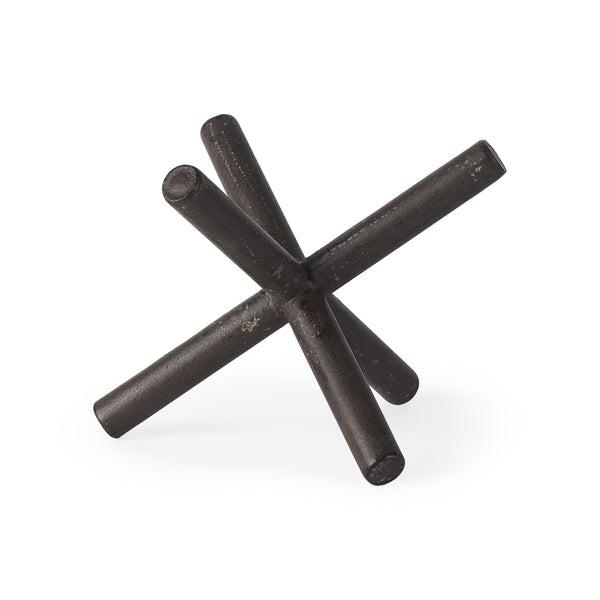 Astericks II (Medium) 8L x 7W Brown Metal Decor Object