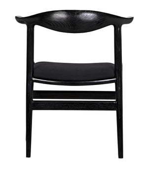 Boone Sungkai/Mindi Chair in Charcoal Black with Black Cotton Fabric