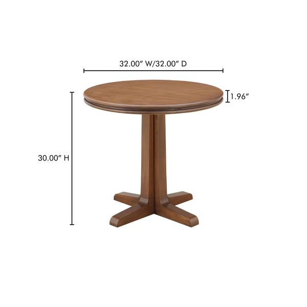 Moe's Charles Cafe Table Brown with Pine Veneer