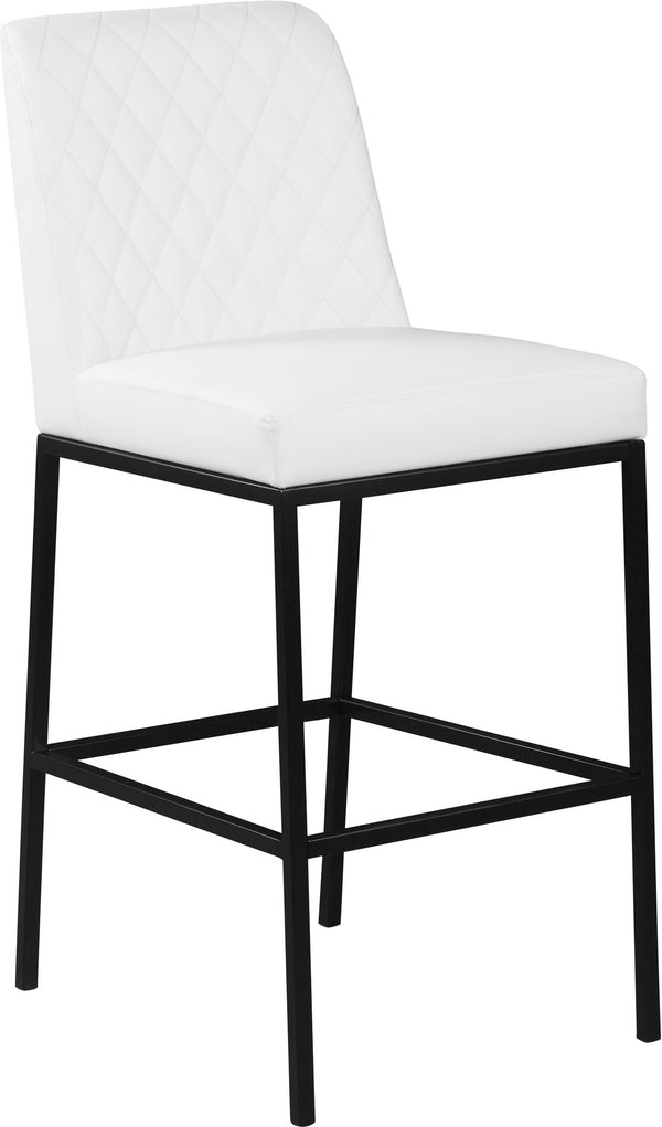 Bernard Stool In White Faux Leather