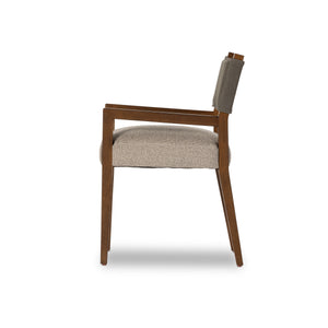 Ferris Dining Armchair In Nubuck Charcoal