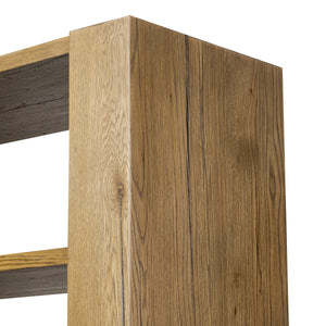Fisher Bookcase - Rustic Amber Oak Veneer