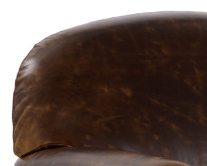BASTONI LOUNGE CHAIR - CHOCOLATE LEATHER