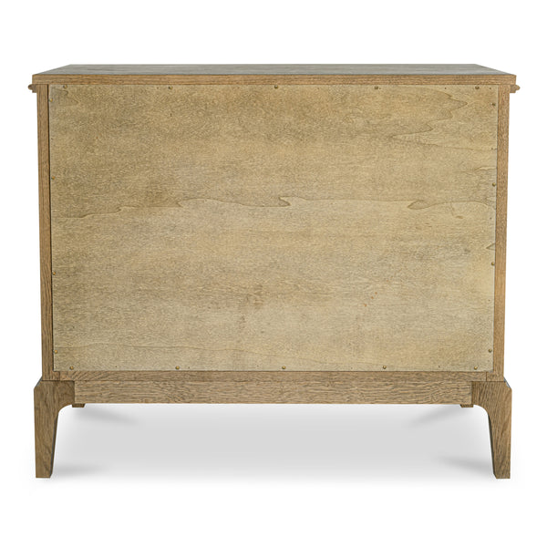 Moe's Sadie Nightstand with Curved Design in Brown