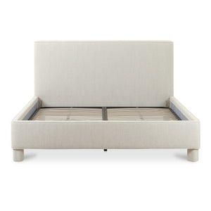 Ichigo King Bed in Light Grey Upholstered