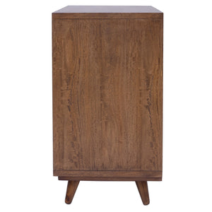 Piero Chevron Chest 3 Drawers In Monterey Brown