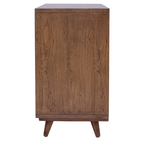 Piero Chevron Chest 3 Drawers In Monterey Brown
