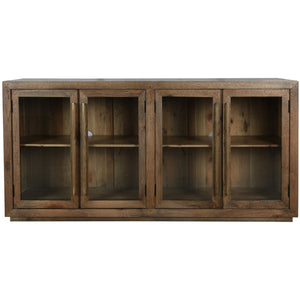 Bradley Solid Wood 4Dr Cabinet with Brass Hardware