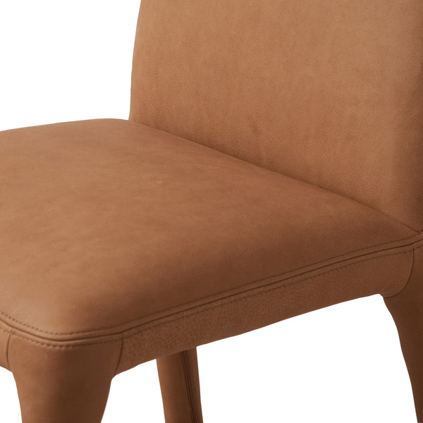 Monza Stool In Heritage Camel Top Grain Leather - Counter