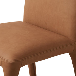 Monza Stool In Heritage Camel Top Grain Leather - Counter