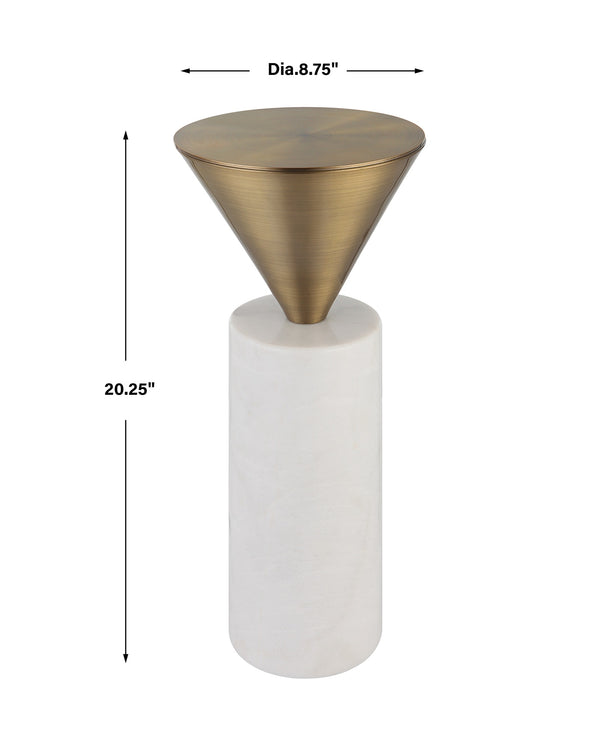 Top Hat Brass Drink Table
