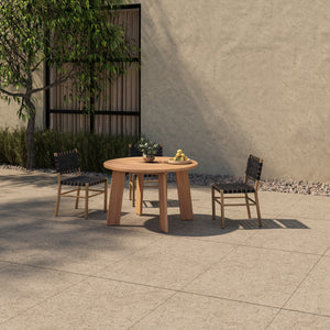 Moe's Delta Round Outdoor Dining Table Natural