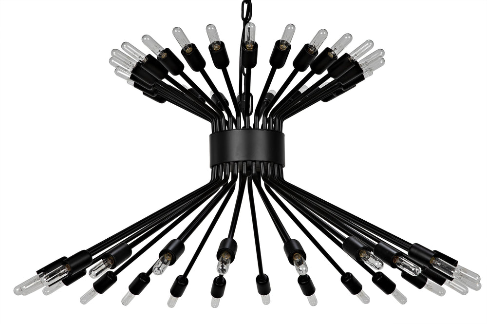 Mancini Chandelier, Black Steel