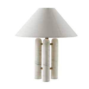 Medici Table Lamp In Chrcl And White Mrbl