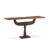 Industrial Loft 58-Inch Reclaimed Teak Wood Console Table with Raw Finish
