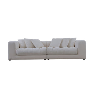 Moe's Davie Sofa in Warm White Upholstery