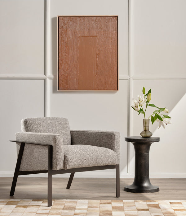Gino End Table In Raw Black