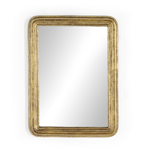 Vintage Louis Mirror In Antiqued Gold Leaf
