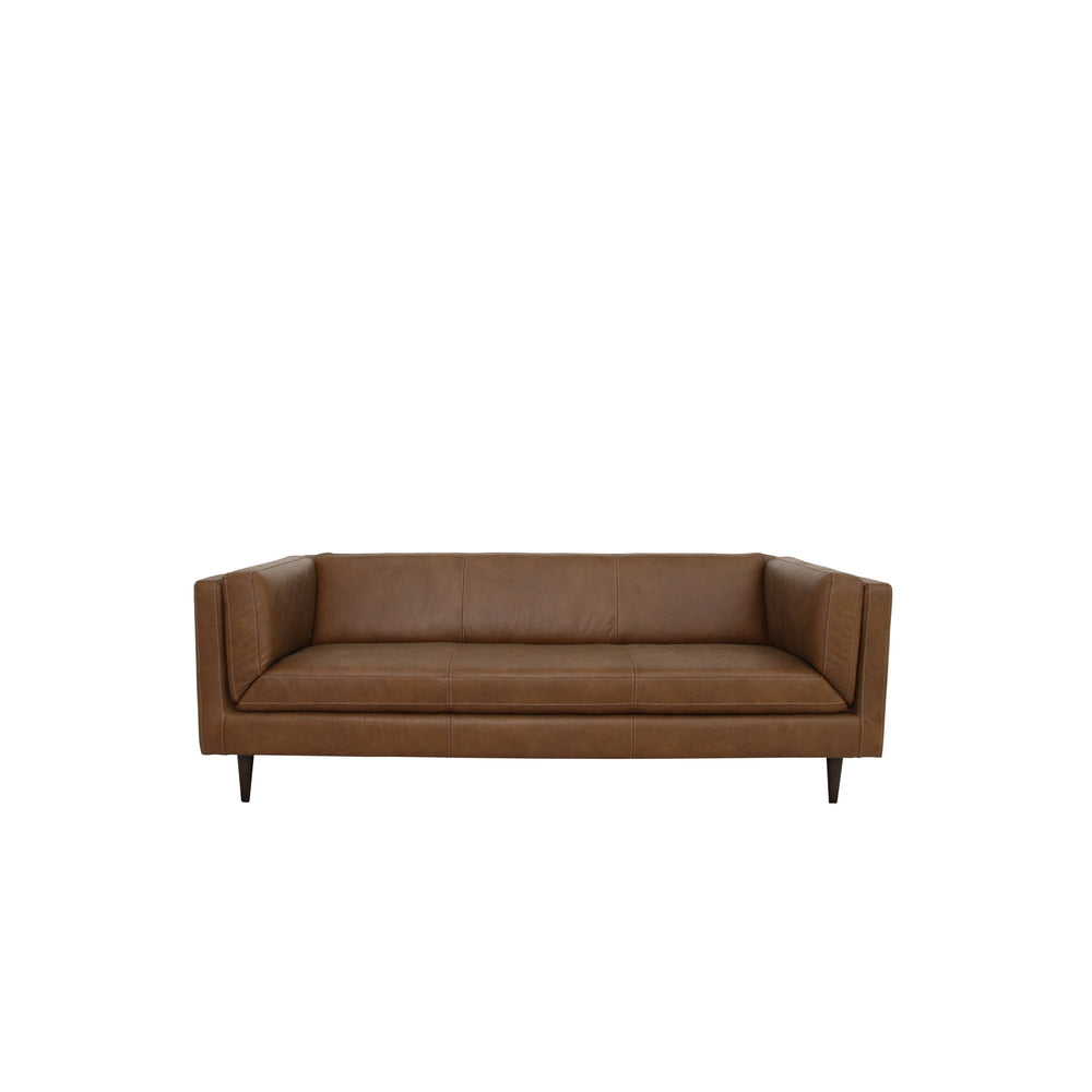 Moe's Woods Brown Leather Sofa