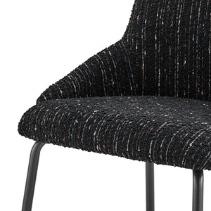 Katrisa KD Boucle Dining Side Chair, Zenith Black
