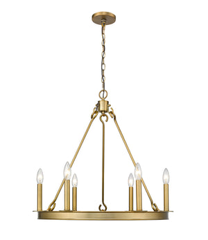 Barclay 6 Light Chandelier in Olde Brass Finish