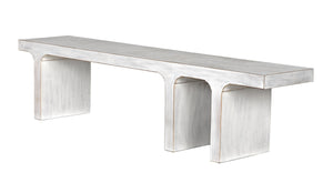 Kir Mahogany Bench in White Wash Finish