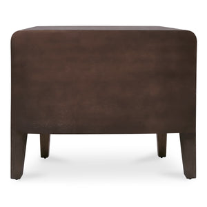 Iris Nightstand in Distressed Black Mango Wood