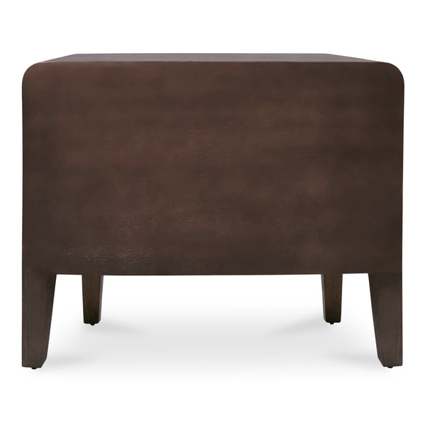 Iris Nightstand in Distressed Black Mango Wood