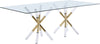 Erick Dining Table In Acrylic/Gold
