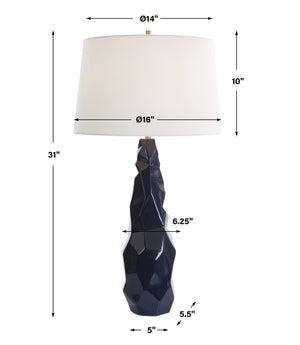 Kavos Geometric Blue Table Lamp