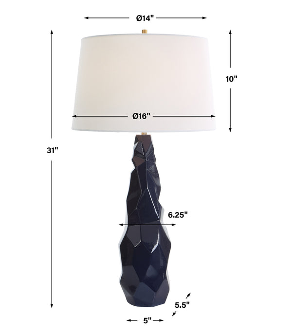 Kavos Geometric Blue Table Lamp