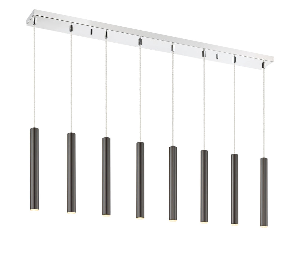 Forest 8 Light Island/Billiard in Chrome Finish