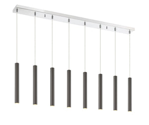 Forest 8 Light Island/Billiard in Chrome Finish